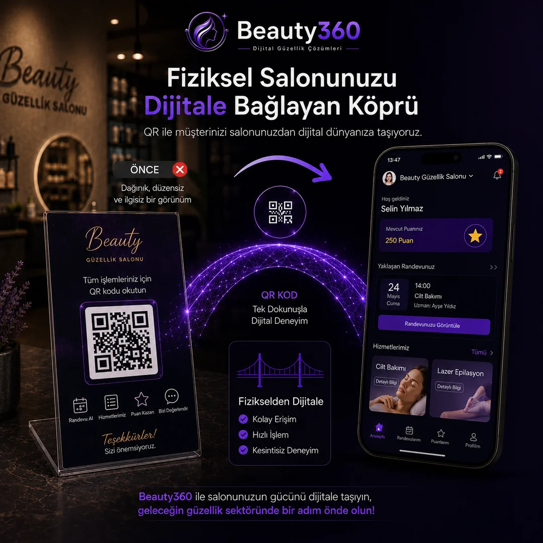 Salondaki akıllı QR kodla müşteriyi dijital deneyime bağlama